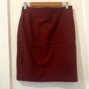 Burgundy Pencil Skirt